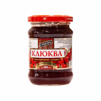 Ягода протертая с сахаром клюква 280 г 1*12шт ТМ СТОЕВЪ