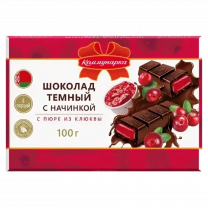 Шоколад Коммунарка темный с нач.с пюре из клюквы 100 г