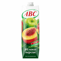 Сок АВС Яблоко-персик нектар 1л 1*12шт