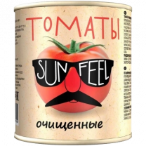 Томаты очищенные в с/с 425гр 1*24шт ТМ SUNFEEL