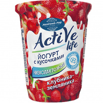 Йогурт Актив Лайф 3% клубн-земл низ.лакт.0,35кг