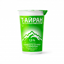 Тайран по-турецки 1,5% со вк. сол. огурца с укропом стакан 220гр