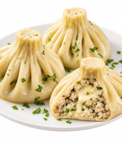 Хинкали с курицей и сулугуни 