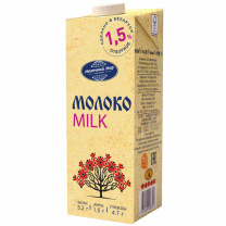 Молоко 1,5% 1л стерилизованное